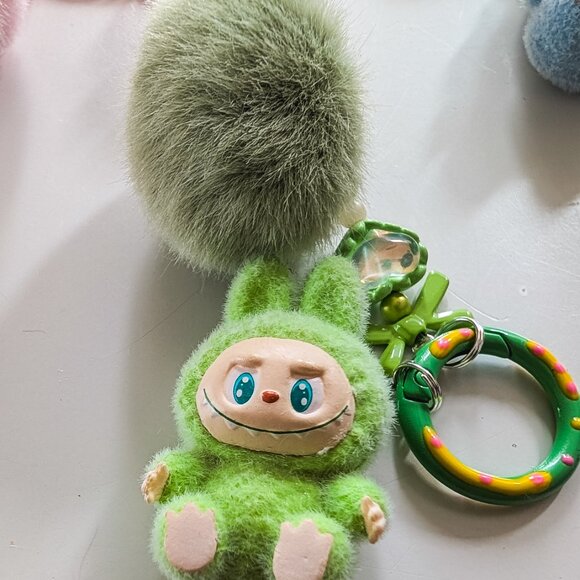 Mini Labubu Keychain Bag Charm "Have a Seat" Series - Various Colors Available - Picture 4 of 7